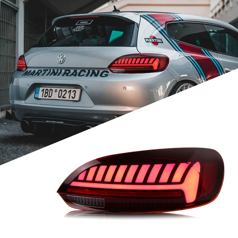 

Подходит для задних фонарей Volkswagen Scirocco 09-17, модифицированных светодиодных ходовых огней, стоп-сигналов, указателей поворота с проточной водой