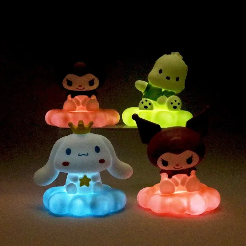 Halloween sanrio série nightlight anime minha melodia kuromi cinnamoroll abóbora lanterna em forma de ornamento de mesa crianças presentes do feriado