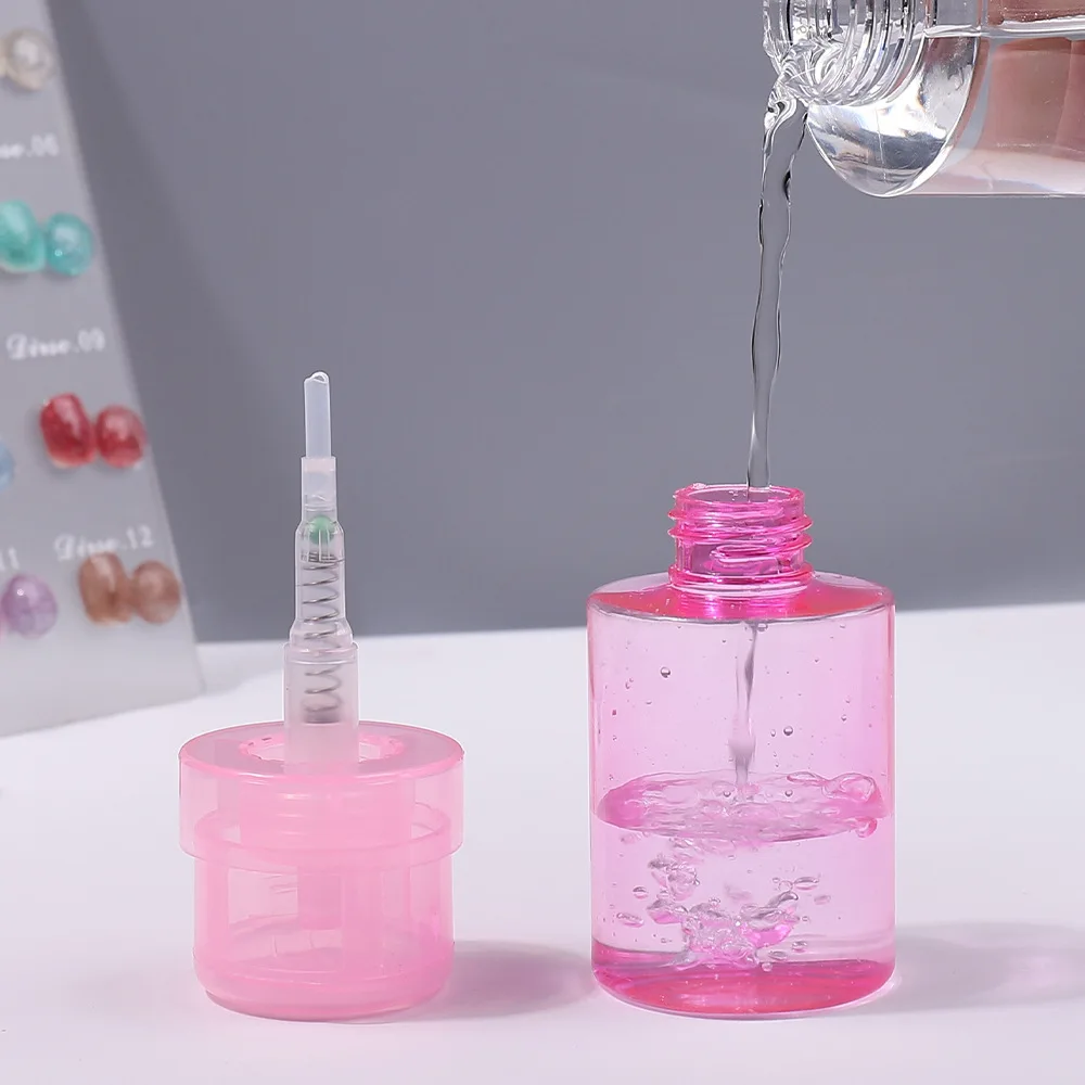 2026 1Pcs Refillable Bottles Push-type Bottling Empty Pump Dispenser Bottle for Nail Polish and Makeup Remover Bottle Packaging view 3