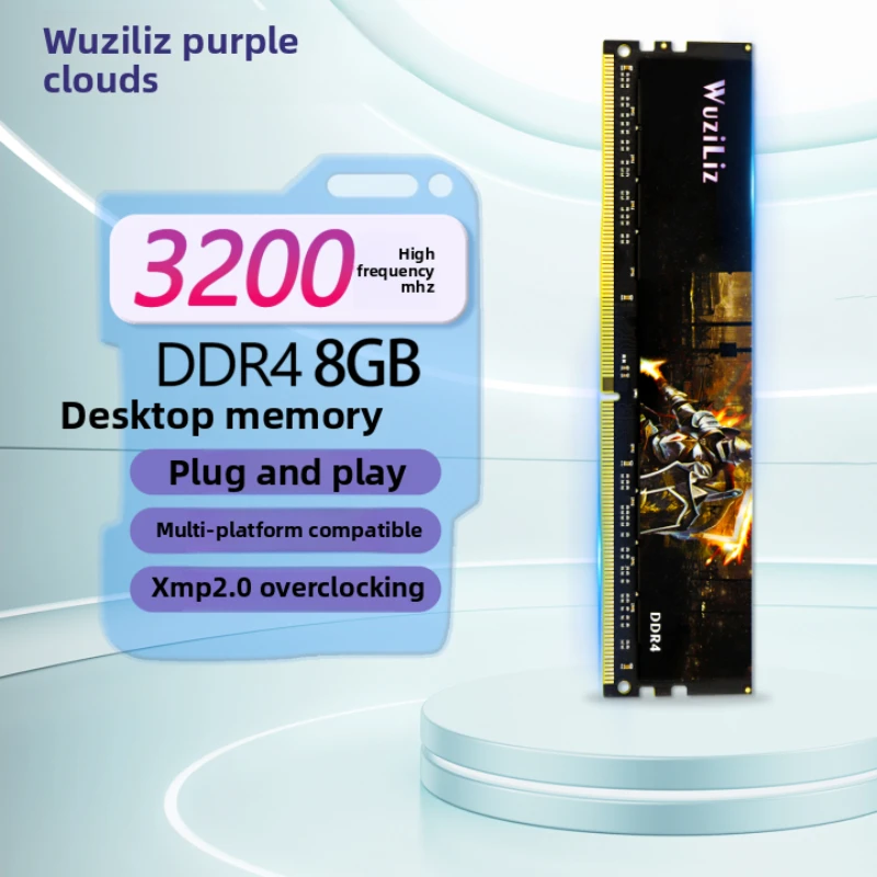 

Память WuziliZ DDR4 8G 16G 2400 2666 3200 Память для настольного компьютера Полностью совместим с INTEL/AMD DDR3 8 ГБ 1600 МГц