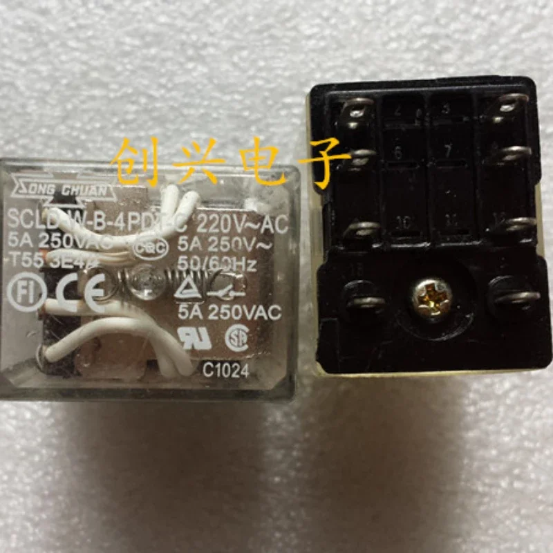 

（Brand New Original）1pcs/lot 100% original genuine relay:SCLD-W-B-4PDT-C 220VAC 8pins