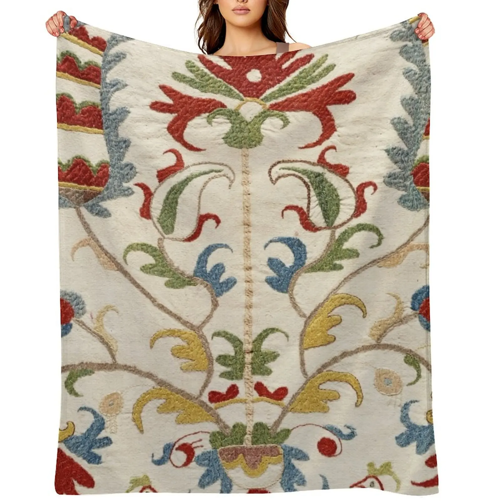 

Vintage Bohemian Suzani 4 Throw Blanket Luxury St Large Softest Personalized Gift Blankets