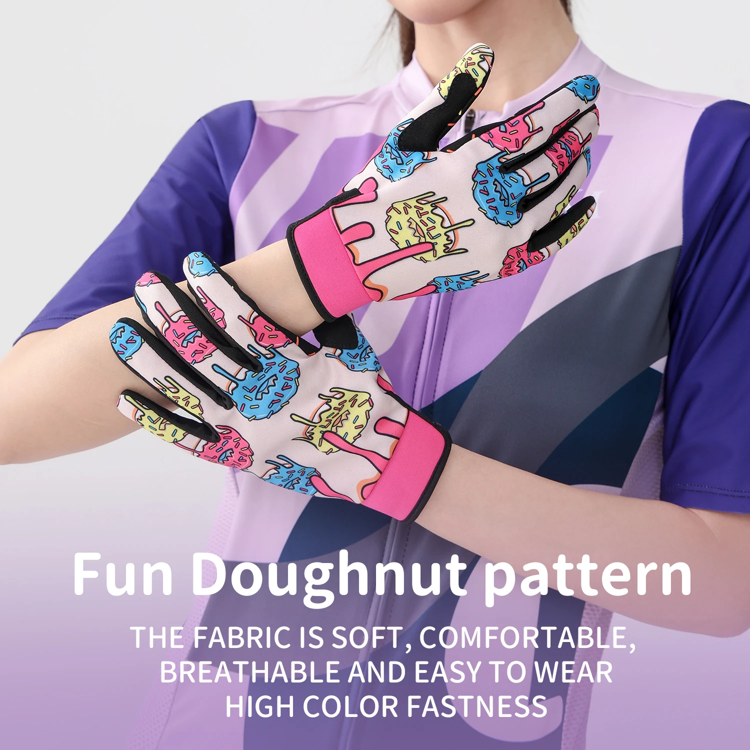 زوج واحد من قفازات ركوب الخيل الخارجية المخصصة للوالدين والطفل، وقفازات ركوب كاملة الأصابع، وشاشة لمس ممتصة للصدمات #5