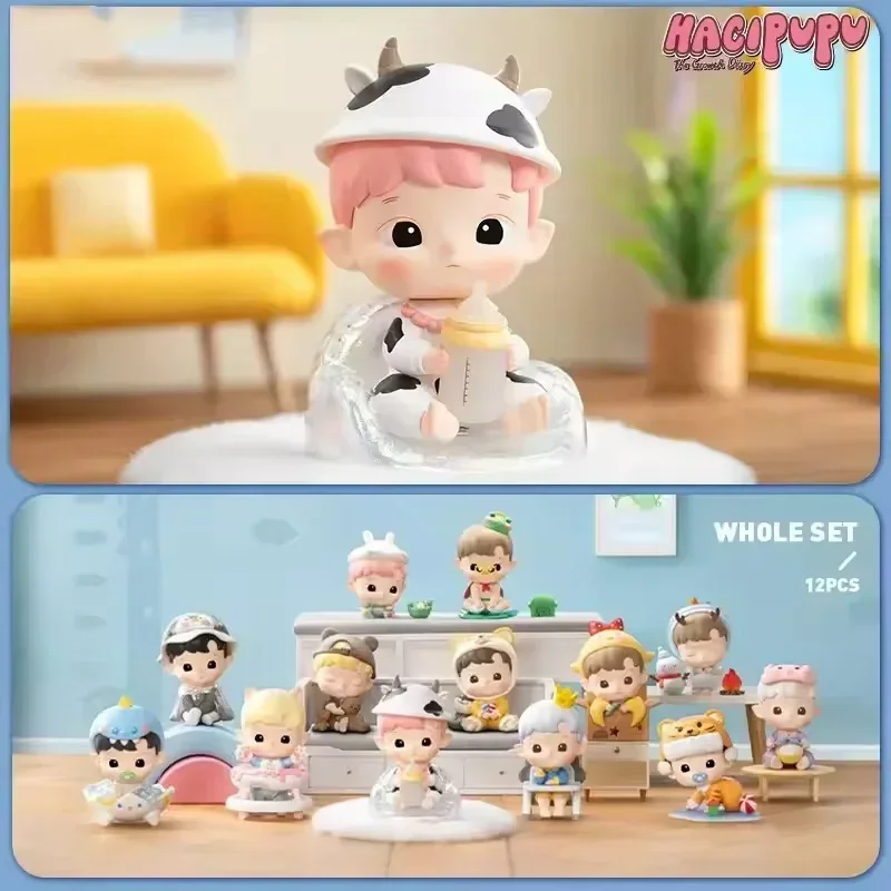 POP MART HACIPUPU The Growth Diary Mystery Blind Box, Figurine de poupée de dessin animé adorable, Décoration de bureau à domicile, Cadeau de collection, Sac surprise