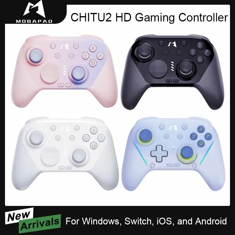 Manette mécanique MOBAPAD CHITU 2 HD - Version brillante pour Nintendo Switch 1/2, PC, Android, iOS avec manettes TMR