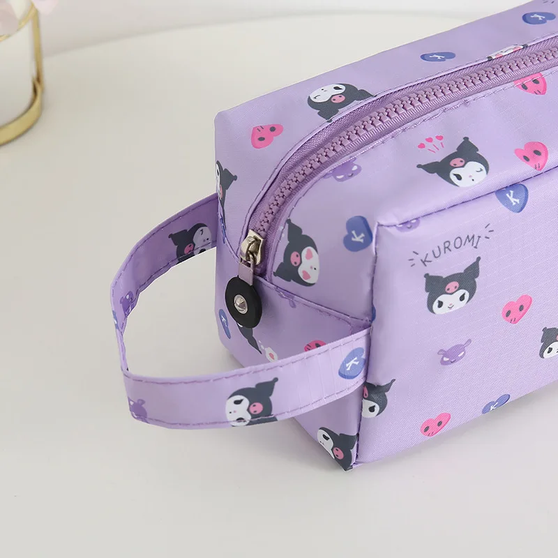 Sanrio Hello Kitty borsa cosmetica Cartoon Melody Kuromi Cinnamoroll borsa cosmetica stampata di grande capacità borsa da viaggio portatile