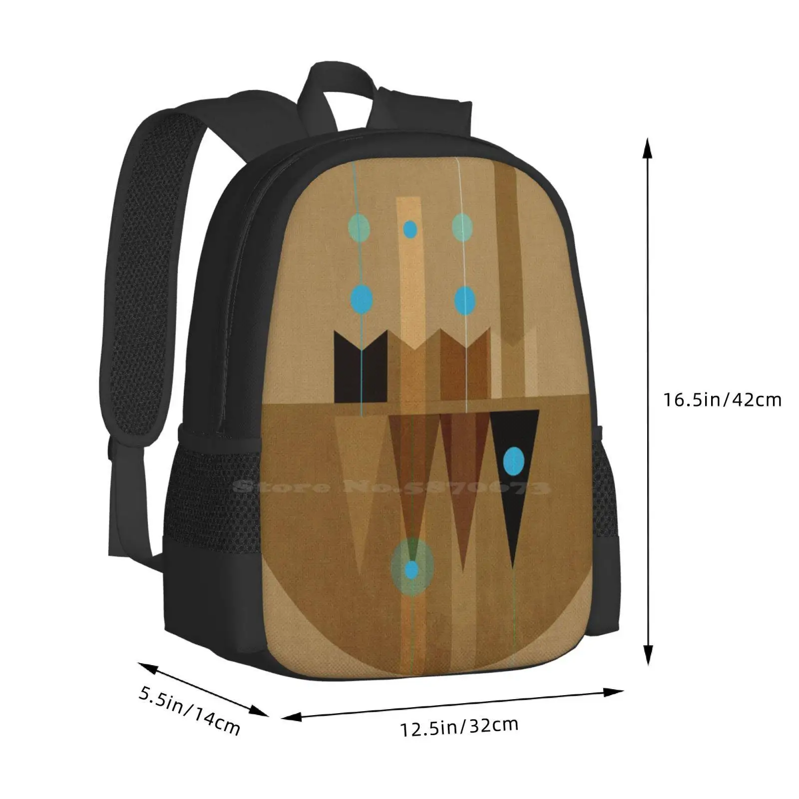 Geometric / Abstract 10 School Bags Travel Laptop Backpack Geometry Abstract Vintage Graphic Design Texture