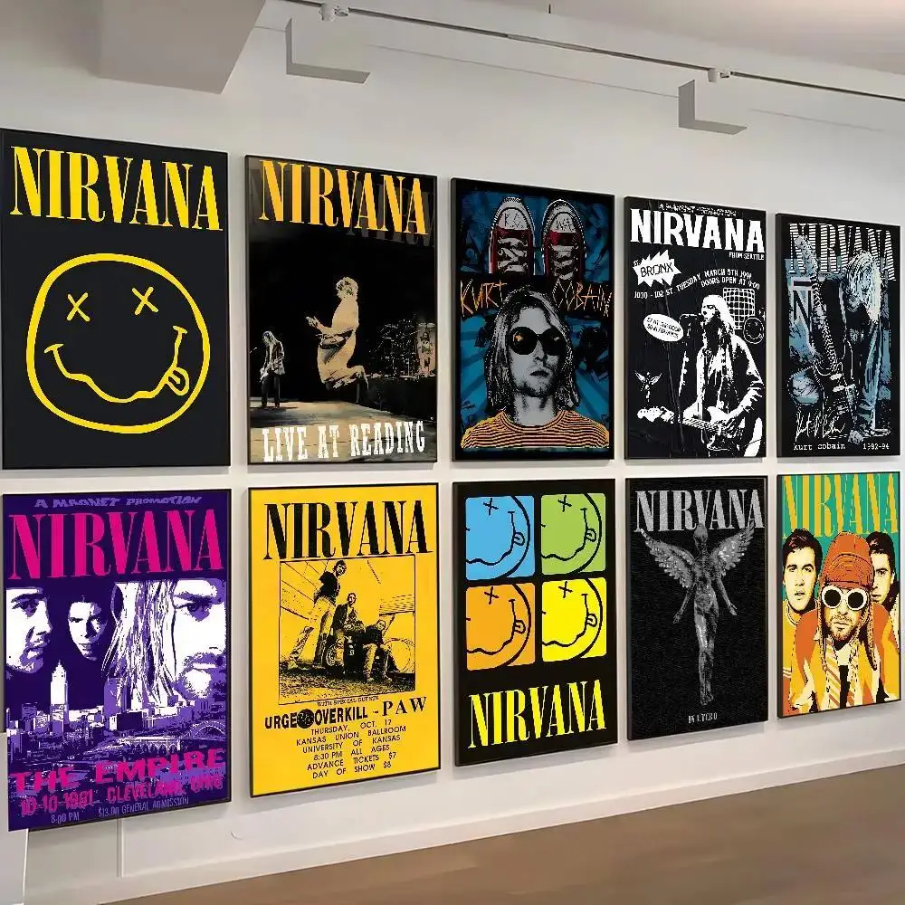 ملصقات نيرفانا الكلاسيكية الكلاسيكية عالية الجودة لتزيين جدران غرفة المنزل #1