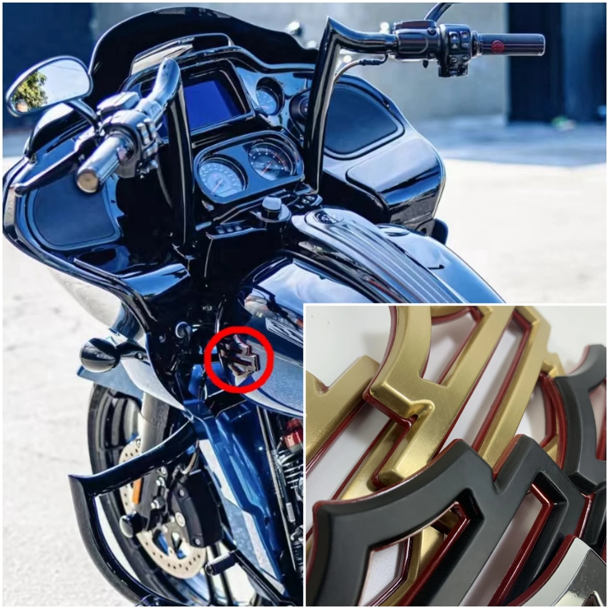 Motorcycle Accessories For Harley Davidson 3D Metal Stickers Emblem Logo Decals Side Body Badge Decoration Sticker For Fuel Tank