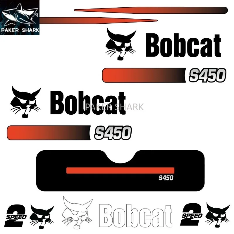 

Для BOBCAT S450 Полный набор наклеек