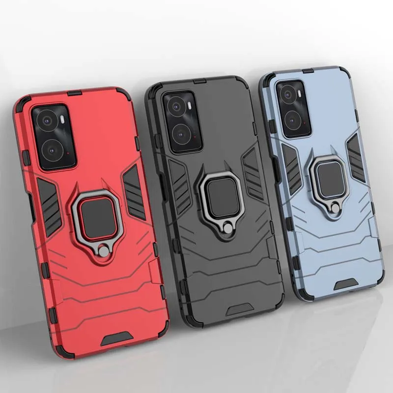 Shockproof Case For OPPO A17 A36 A76 A96 K10 4G 5G Magnetic Armor Holder Phone Back Case for OPPO A 96 76 36 17 Phone Cover