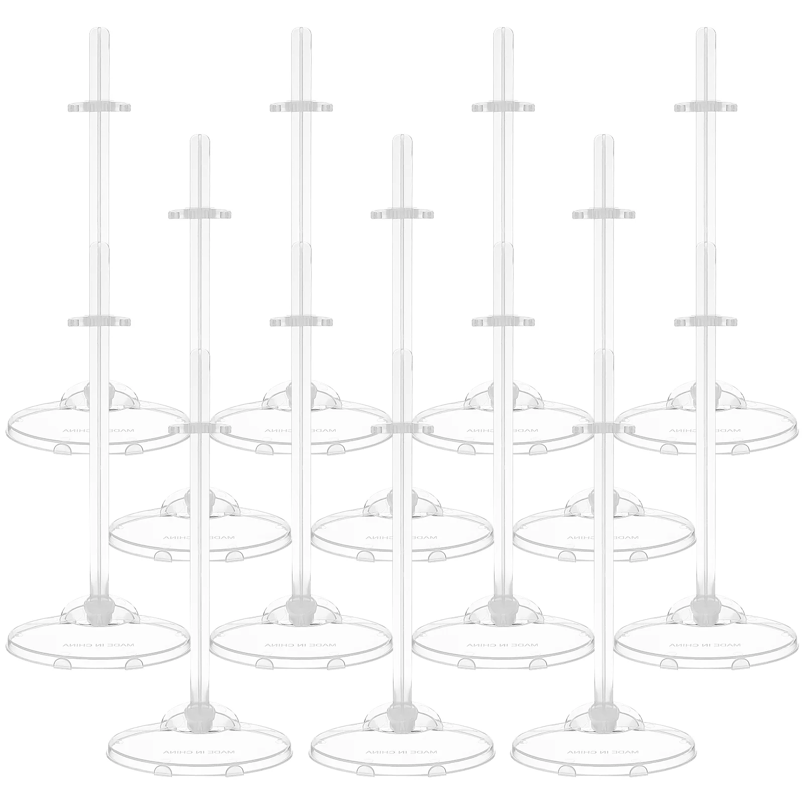 

24 Pcs Stand Transparent Holder Organizers Support Racks Bracket Display White Holders Stands Child