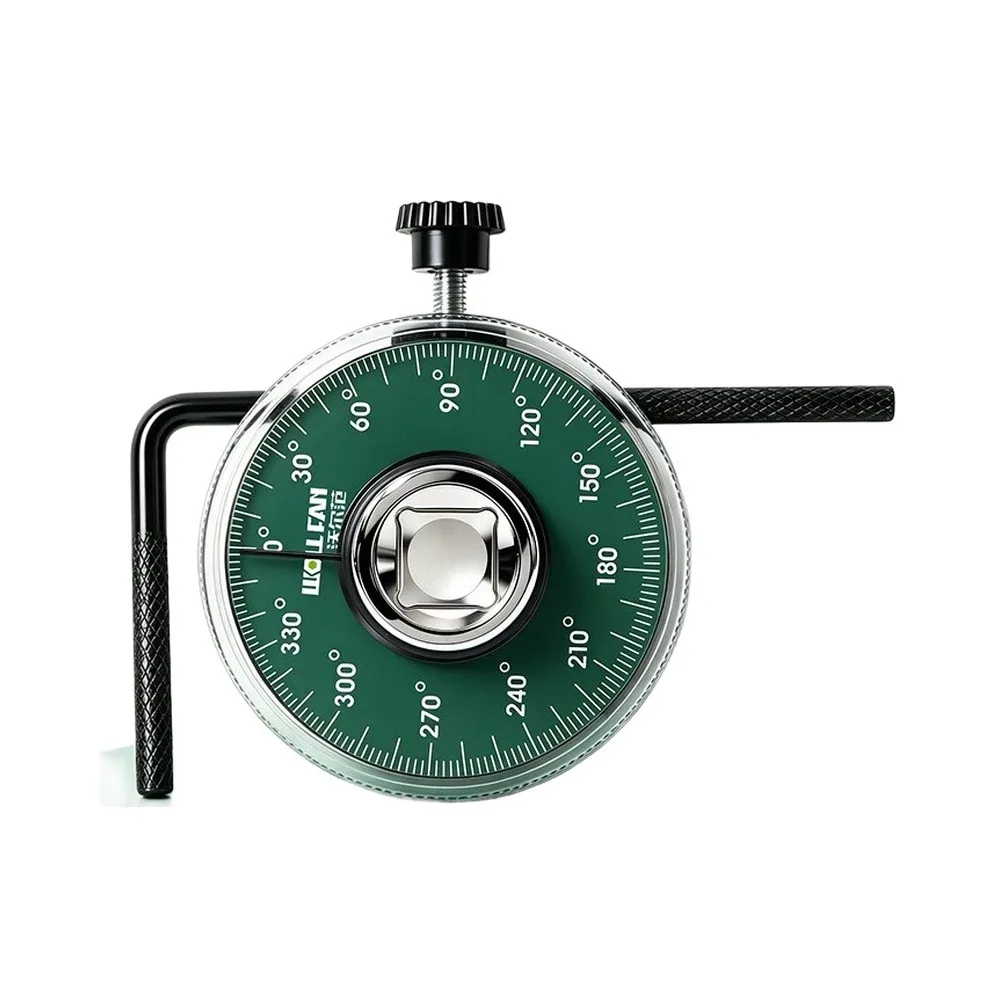 High Strength Alloy Steel 1/2 Drive Torque Angle Gauge 360 Degree Scale For Vehicle Engine Bolt Installation Precise Angle Read