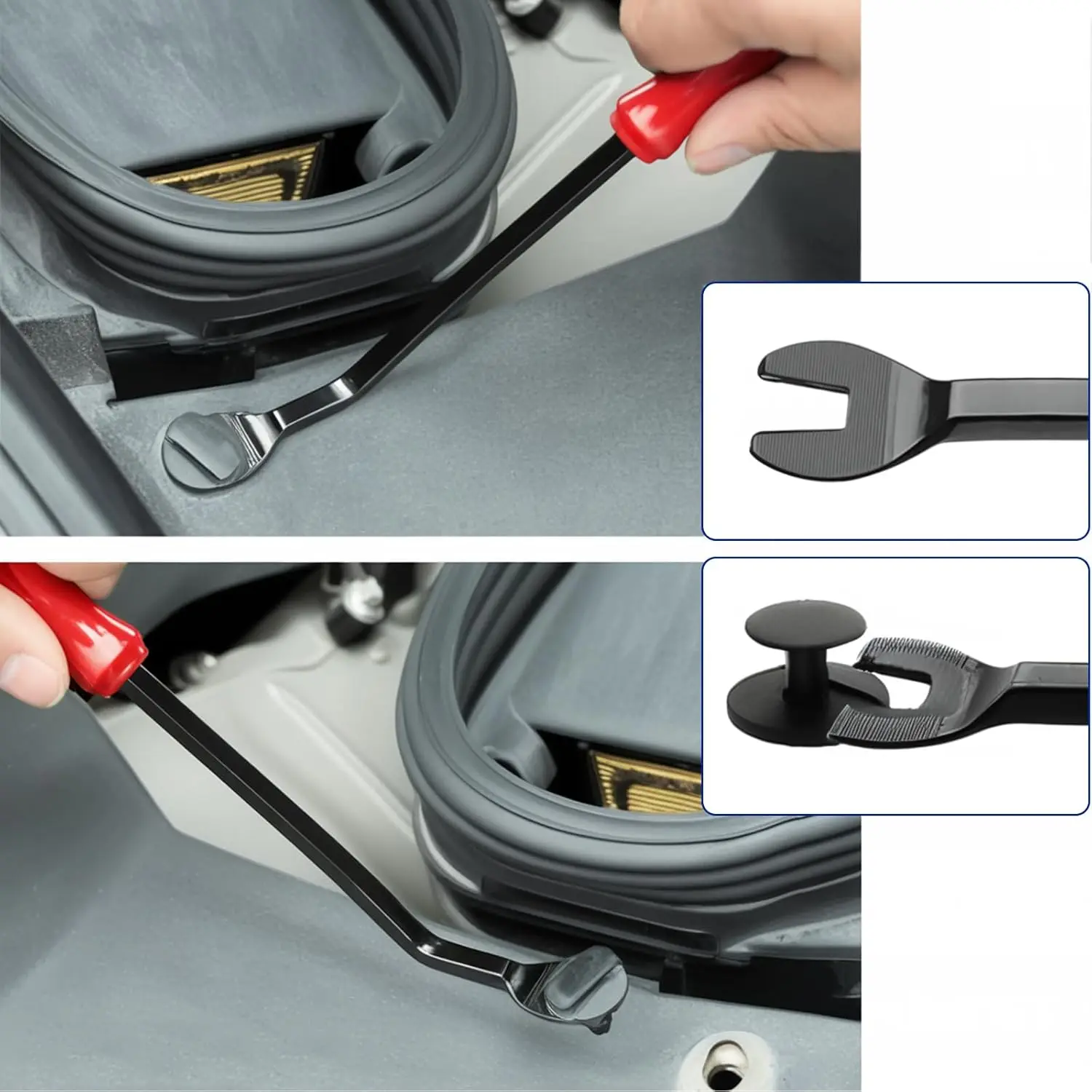 Kit d'outils de retrait de garniture de voiture, outils de rembourrage, outil de levier de retrait de Clip automatique pour dissolvant de fixation de panneau de tableau de bord de porte 5 pièces