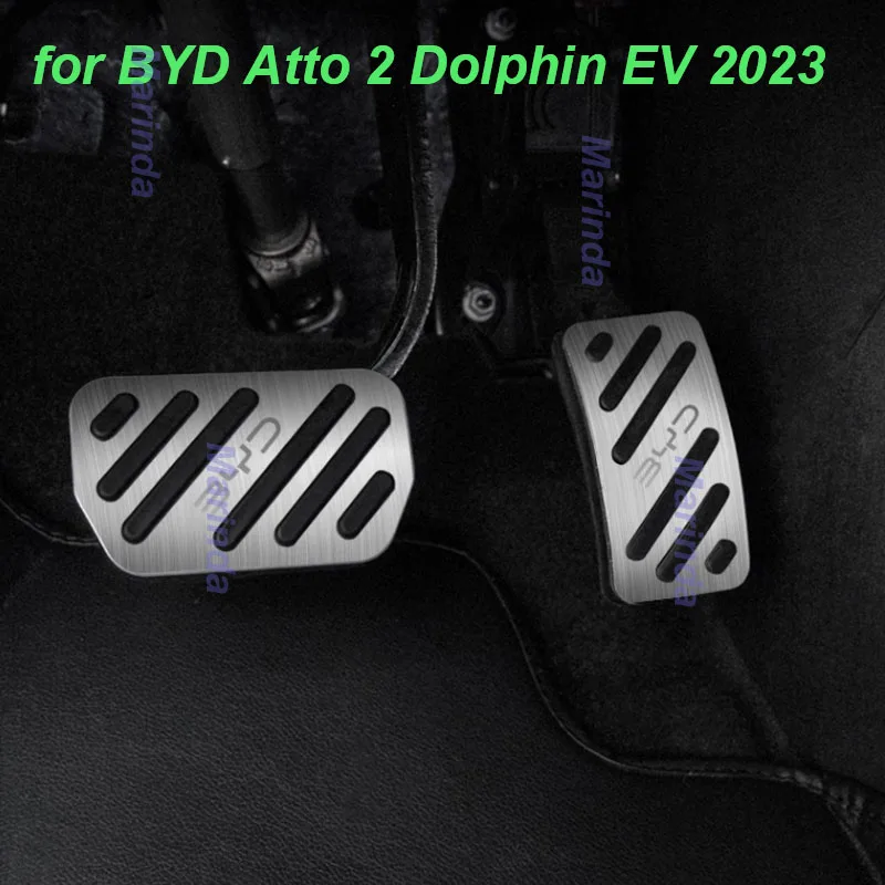 Car Gas Accelerator Pedals for BYD Atto 2 Dolphin EV 2023 Brake Anti-slip Pedal Cover Protective Interior Accessories