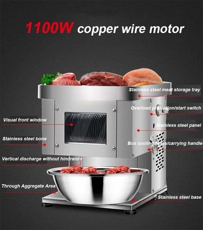 

Compact Desktop Meat Slicer 110V Multi-Functional Commercial Household Meat Slicer Cutting Machine