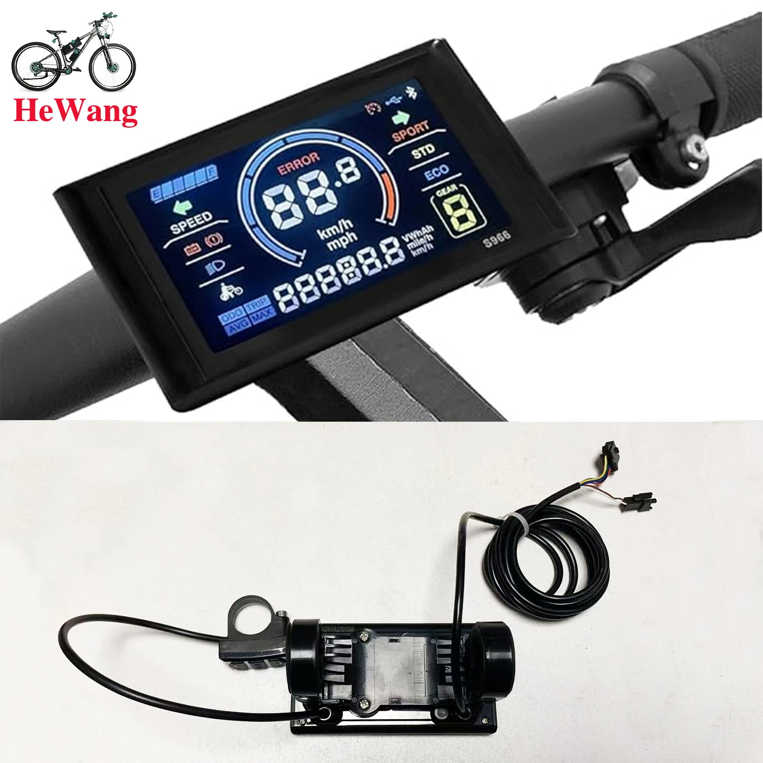 専用画面 24V 36V 48V-72V E-Bike LCD-S966 カラーディスプレイコントロール