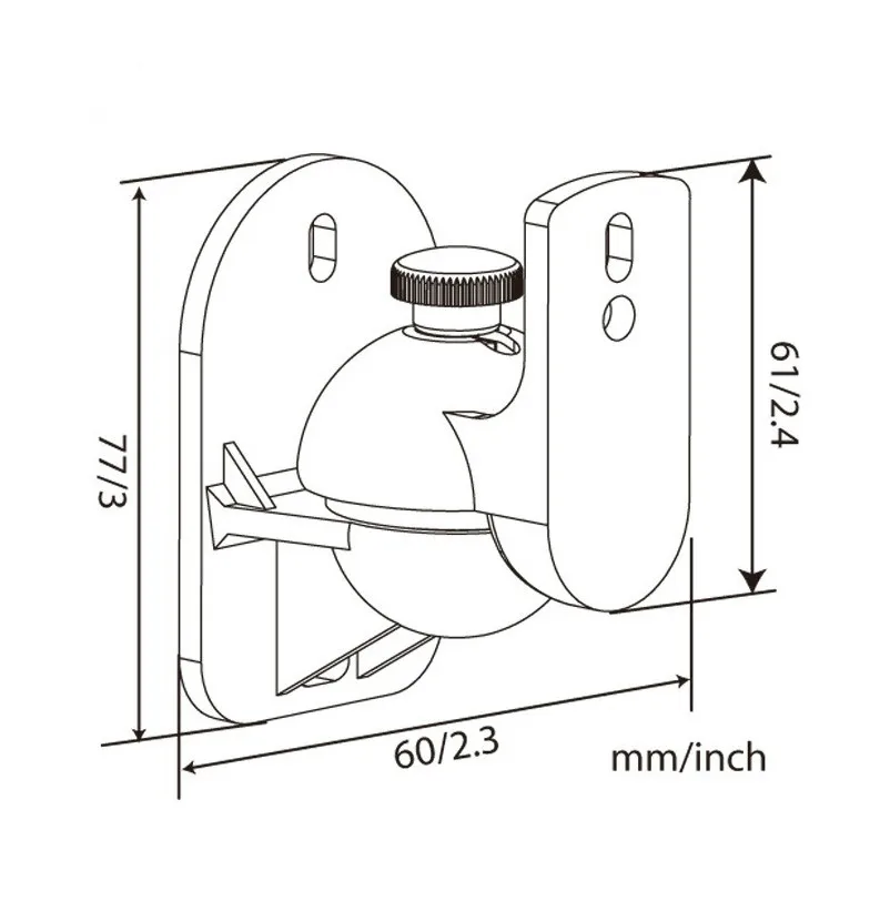 (1 Par) Universal Surround Titular Speaker Bracket Wall Mount Tilt giratória titular Stand S03