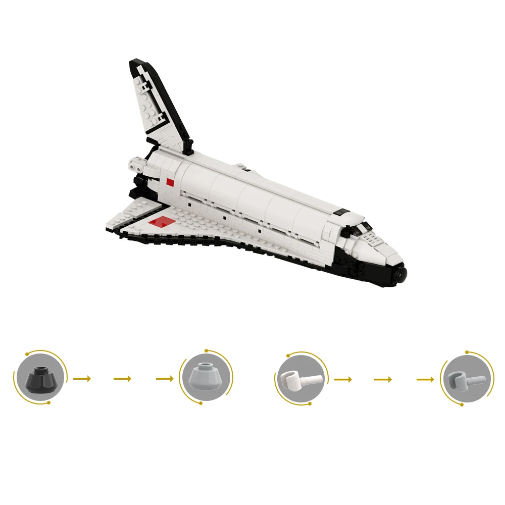 Moc Buran Spacecraft Building Blocks Ideal Orbiters Spaceplane DIY Model Space Plane Toys Bricks Sets Birthday Gift Kids Adult