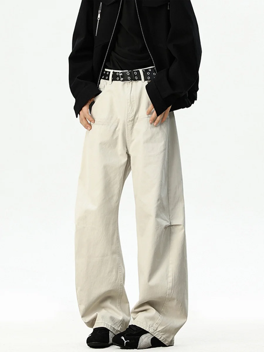 

American Retro Khaki Work Pants Men's Spring New Waed Loose Straight Casual Pants Youthful Vitali Sle Straight Leg Trou...