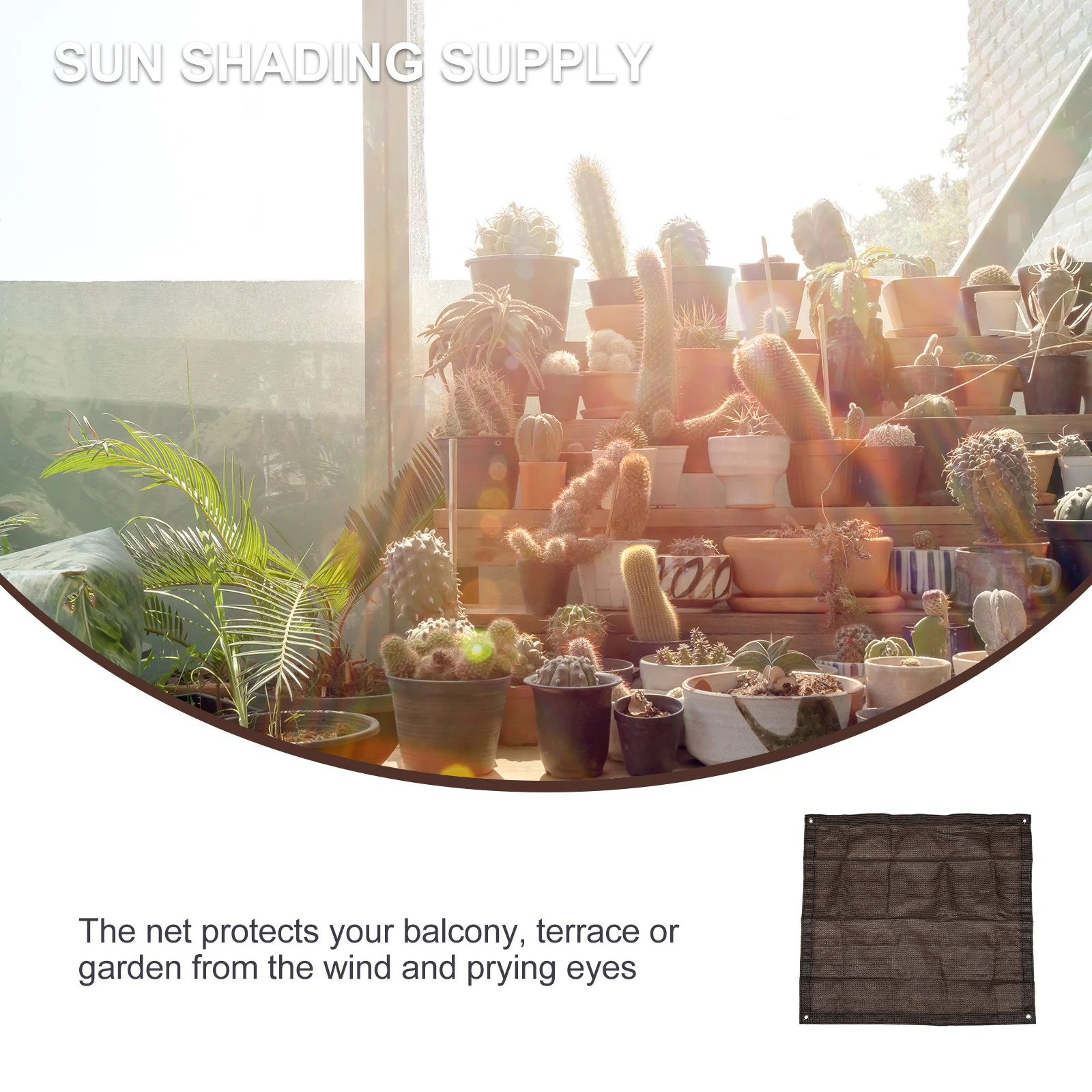 

Sunshade Net 2x3m Outdoor Sunscreen Mesh for Balcony Garden Yard Patio Canopy Windproof Privacy Protection Cover