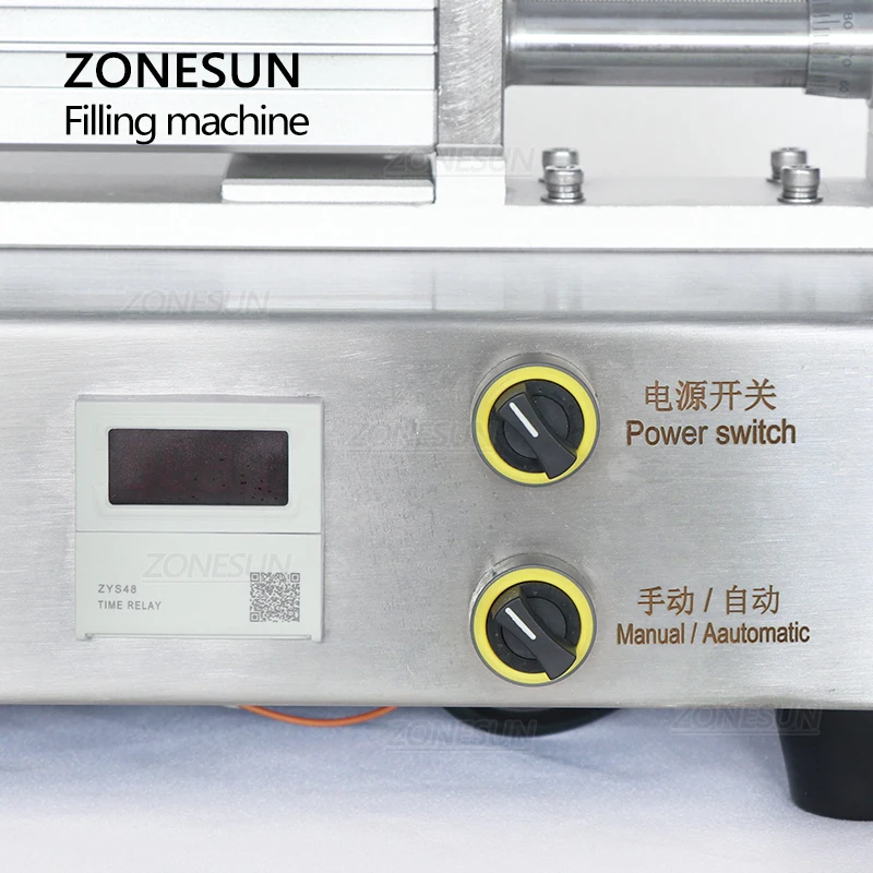 ZONESUN Paste Filling Machine Pneumatic Moisturizer Small Dose Cream Filler Cosmetic Honey Bottle With Ceramic Cylinder