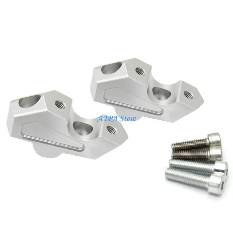 

U13C 22mm Handle Bar Clamps Motorcycle Handlebar Riser Extend Adapter Mount Clamp Compatible for F750 2018-2019 Durable 2x