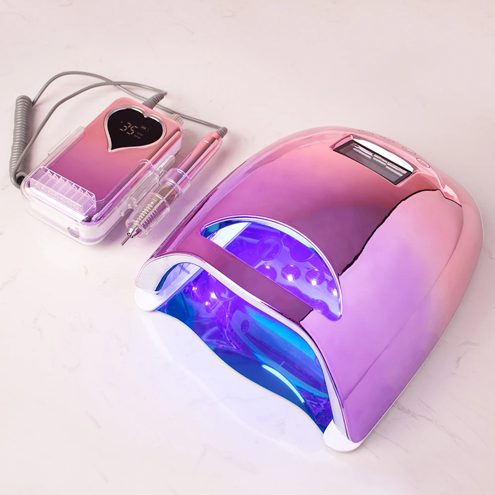 Customized Logo UV Gel Nail Lamp Metal Base Portable Salon Curing Gel Polish Dryer