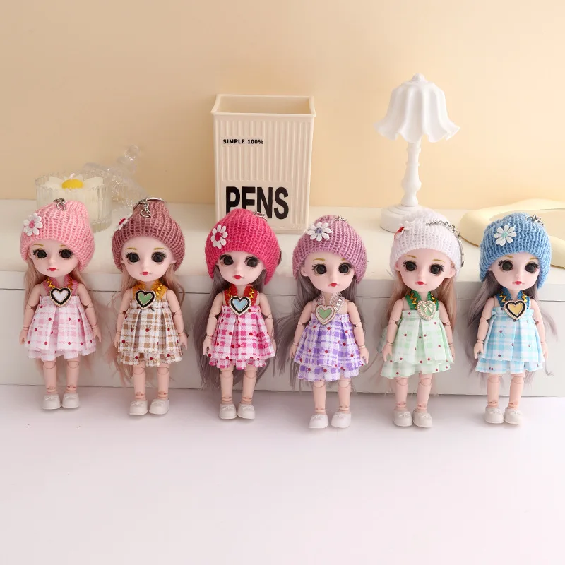 16cm Cute Face Girl Princess Doll Realistic Big Eyes Exquisite Makeup 13 Joints BJD Girl Birthday Gift Kids Princess Toys