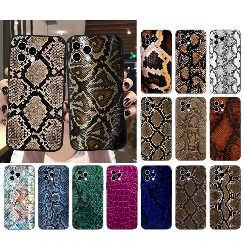 Python Snake Skin Phone Case For iphone 16 15 14 Pro Max 16 15 14 13 12 Pro 15Plus iphone 11