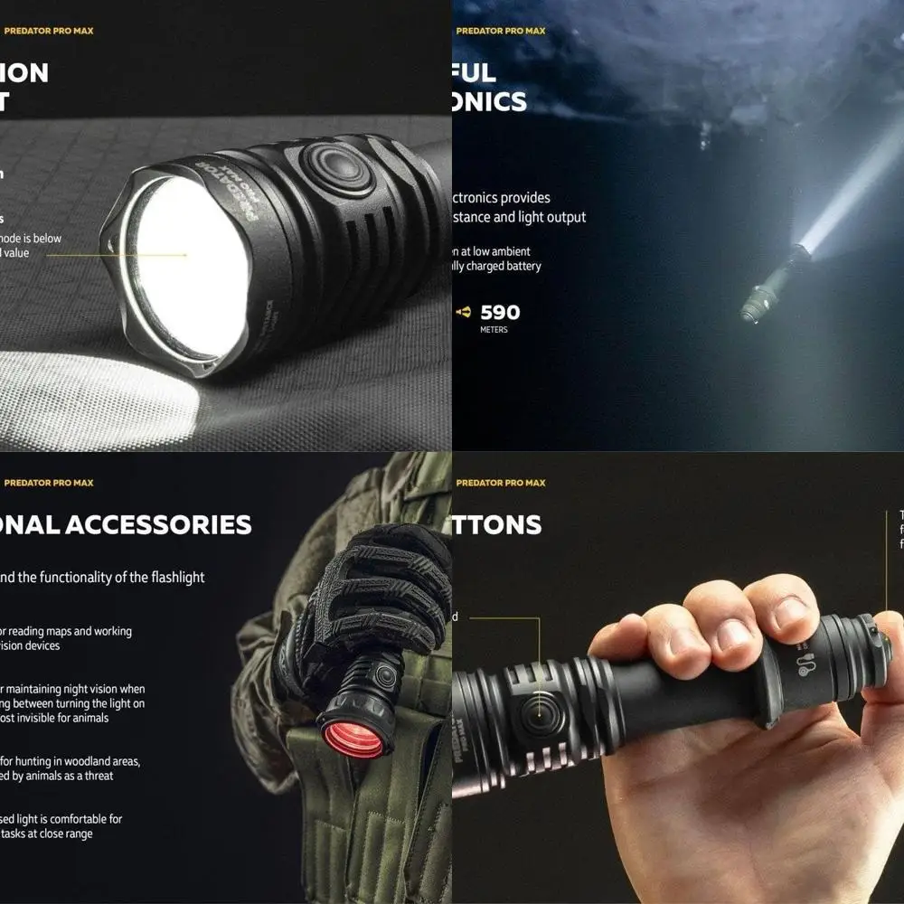 

Armytek Predator Pro Max Magnet USB Rechargeable EDC Flashlight 3000 Lumens,Powerful RGB Flashights,with 5 Modes,5000 mAh Batter