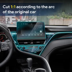 Interior Sticker TPU For Toyota Camry 2021-2023 10.1inch Center Console Gear Navigation Dashboard Door Window Clear Film LHD