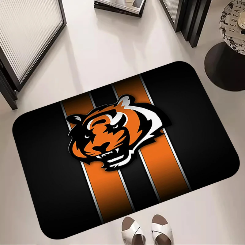 Bedside Rug Floor Mats Living Room Rug Foot Carpets Entrance Doormat Anti Slip Kitchen Mat Home Cincinnati Bengals Decor Hallway