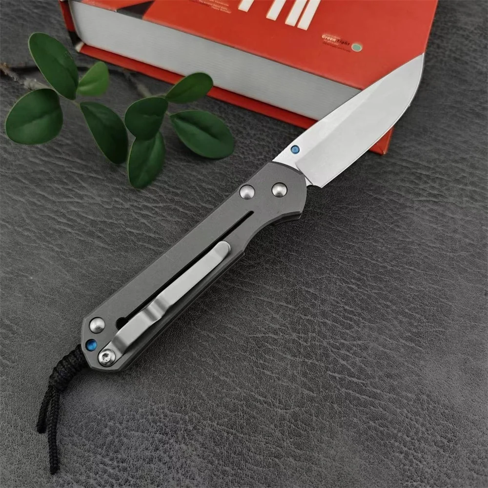 Chris Reeve Folding Pocket Knife D2 Blade Titanium Alloy Handle High Quality Outdoor EDC Survival Hunting Camping Tool