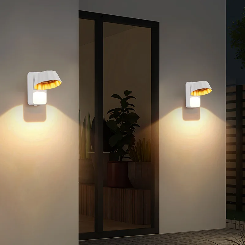 Rotating Outdoor Courtyard Wall Lamps Waterproof Outdoor Wall Lights Minimalist Villa Wall Lighting LED Sconces Luminiares Decor