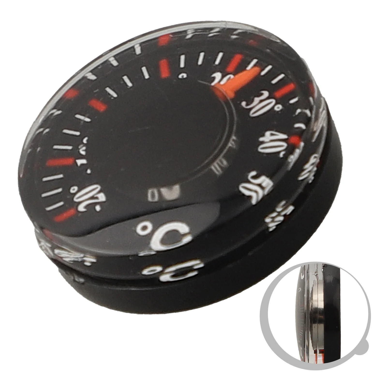 High Precision Thermometer Plastic Round Temperature Gauge Double Temp Monitor Test Fitting For Household Auto