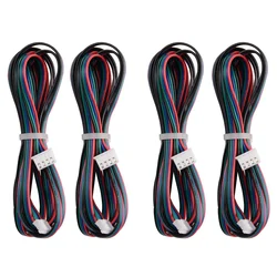 4Pcs 2M Motor Connector Cables XH2.54 4Pin to XH2.0 6Pin White Terminal Paralled Motor Wires for 3D Printer Stepper