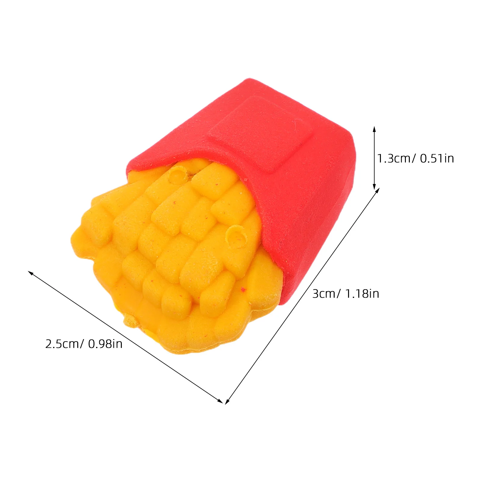 30 قطعة محايات البطاطس المقلية اللطيفة شكل طعام صغير للأطفال اللوازم المدرسية محو علامات قلم رصاص الجدة الفصول الدراسية جوائز الطالب