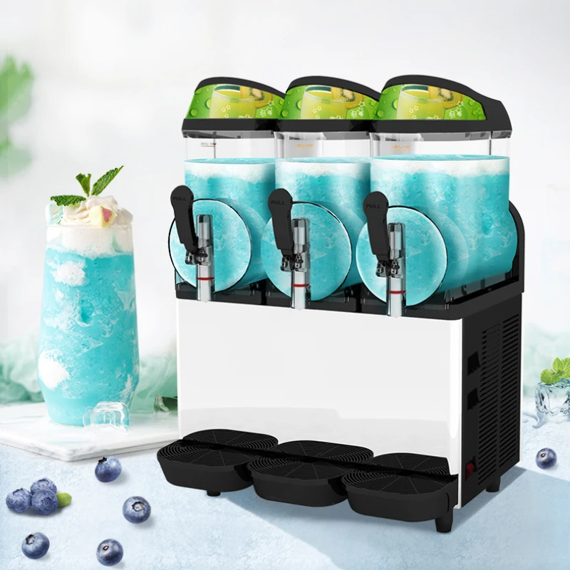 Snow melting machine Slush machine Snow granulator Three cylinders Beverage machine Smoothie