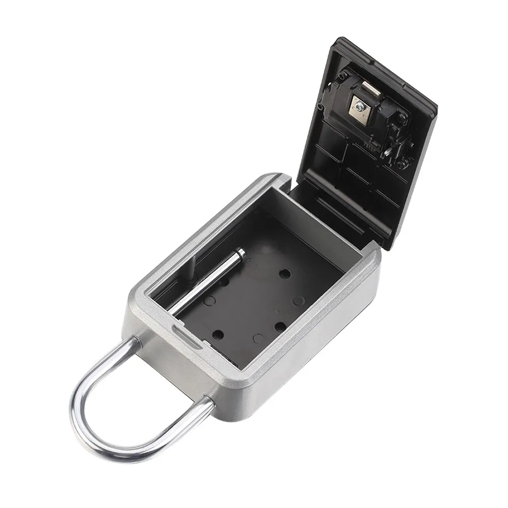 Wall Hanging Outdoor Key Storage Lock Box 4-Digit Combination Password Key Safe Box Resettable Code Key Holder Hider