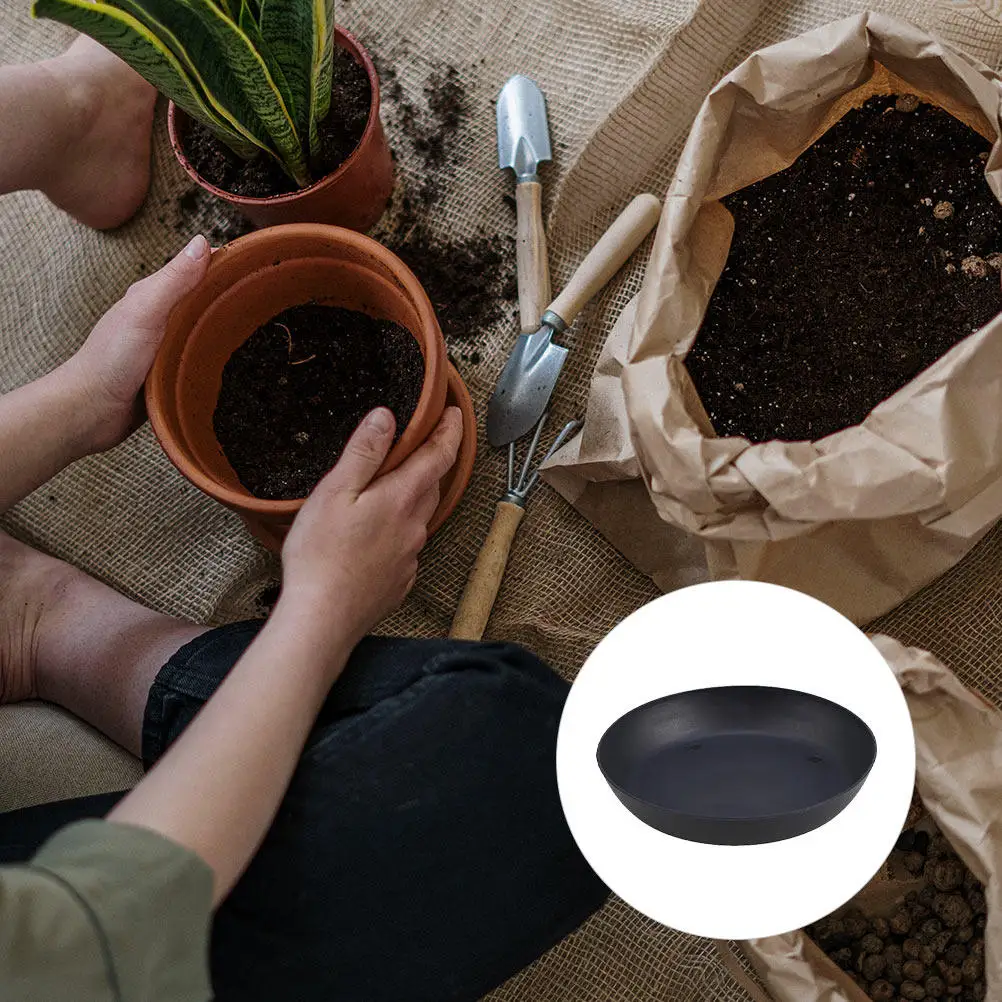 15Pcs Plastic Flowerpot Tray Sturdy Impact Resistant Plant Pots Saucer Lightweight Long-Lasting Indoor Outdoor Gardening