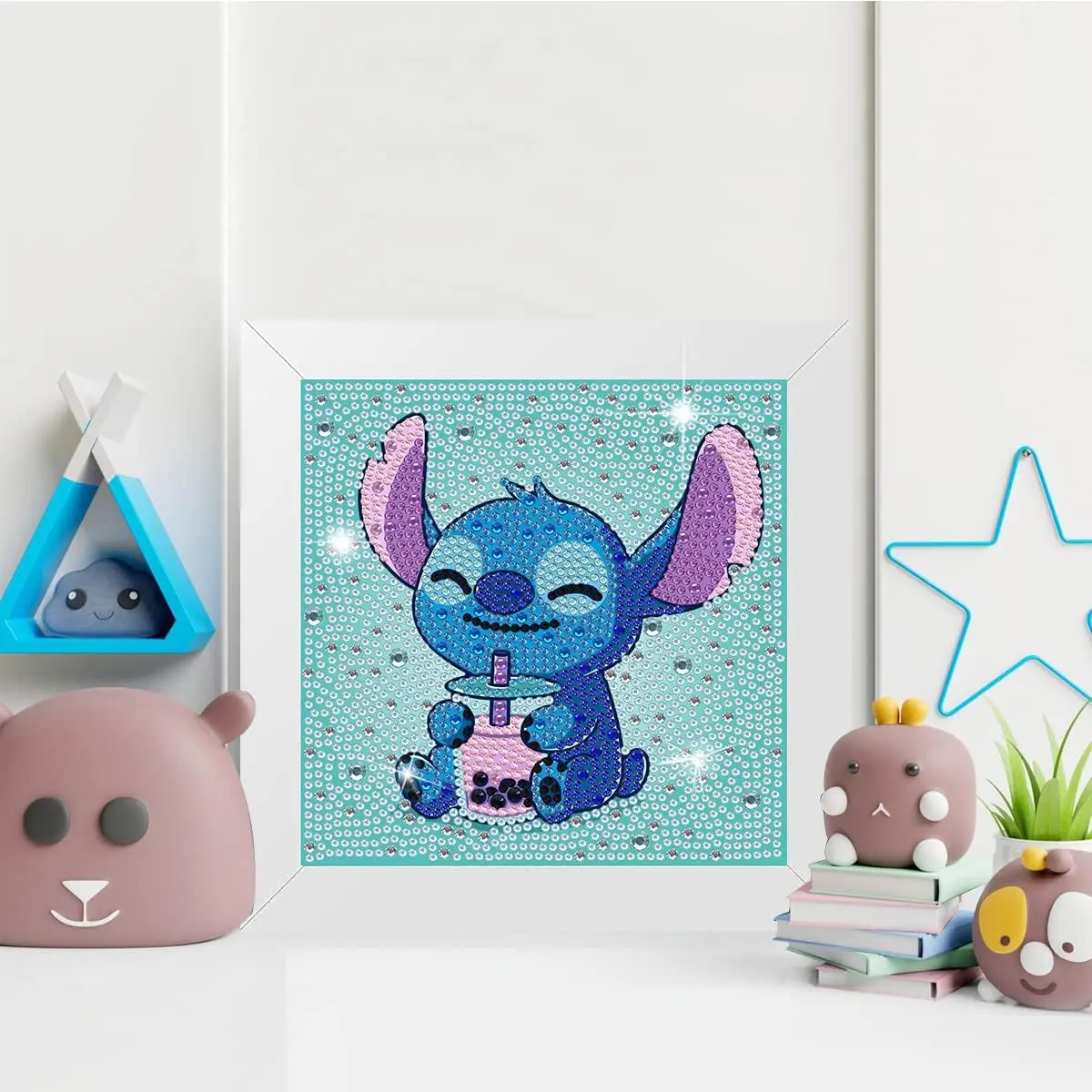 Children's Diamond Painting 5D Animal Art Mini Set (Frameless) DIY Cute Cartoon Big Gem Painting Set Crystal Diamond Painting