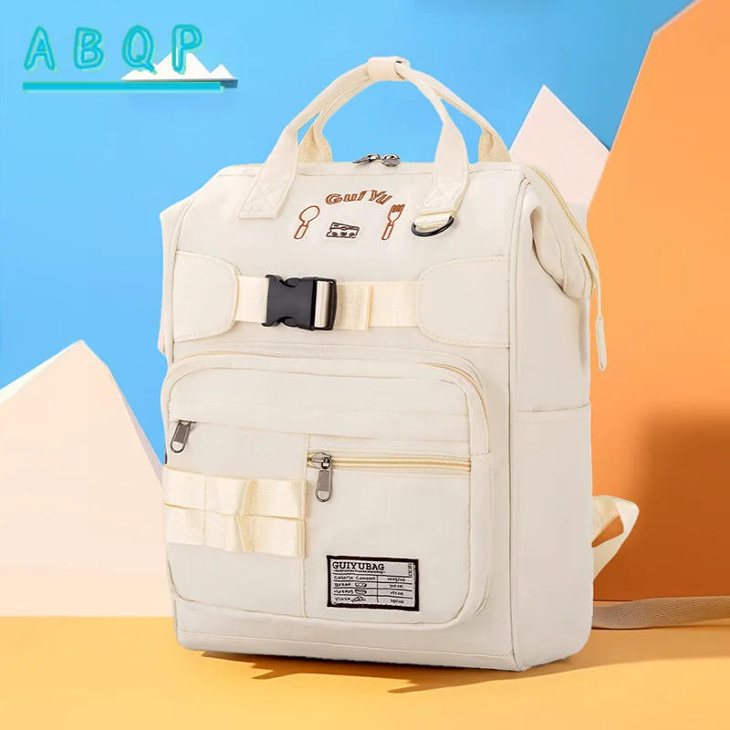 New Diaper Bag Backpack Embroidered Personalized Luxury Brand Baby Bag Large Capacity Multifunctional Baby Diaper Bag Backpack