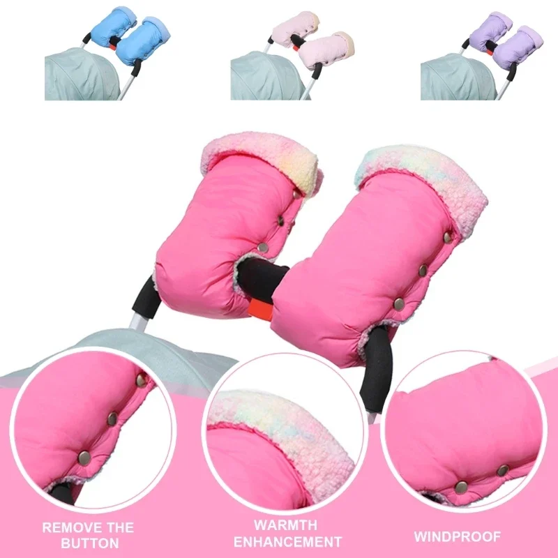 Baby Strollers Hand Muffs Warm Gloves for Parents Windproof Hand Warmer Cold Prevention Gloves Comfortable Mittens