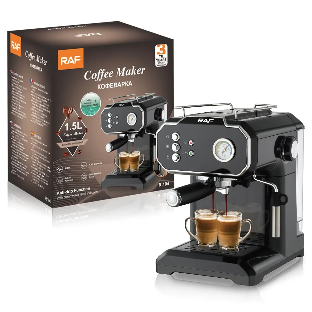 

Italian Coffee Maker Espresso Machine Household Small Semi-automatic High Pressure Steam milk froth