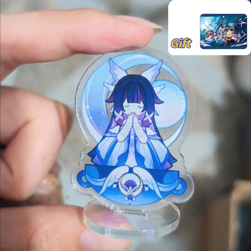 Game Genshin Impact Columbina Moon Maide Cosplay Standing Plates Acrylic Figure Stand Unisex Desktop Decoration Collection Prop