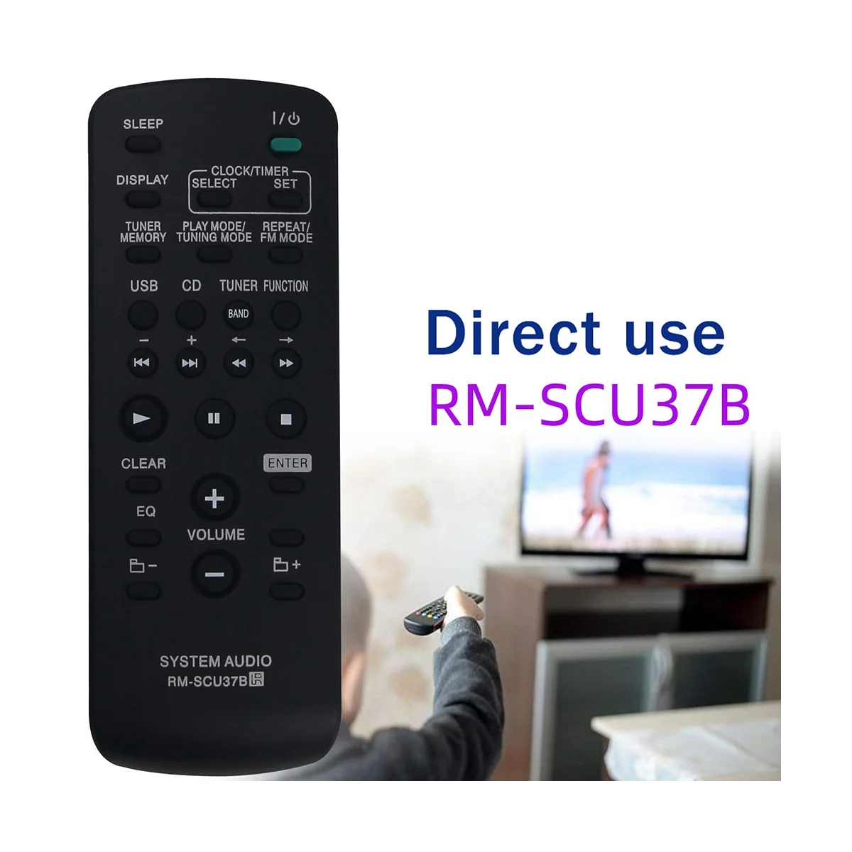 RM-SCU37B Player Remote Control for Sony Audio Player RM-SCU37B CMT-BX3 BX30R Replacement Remote Control