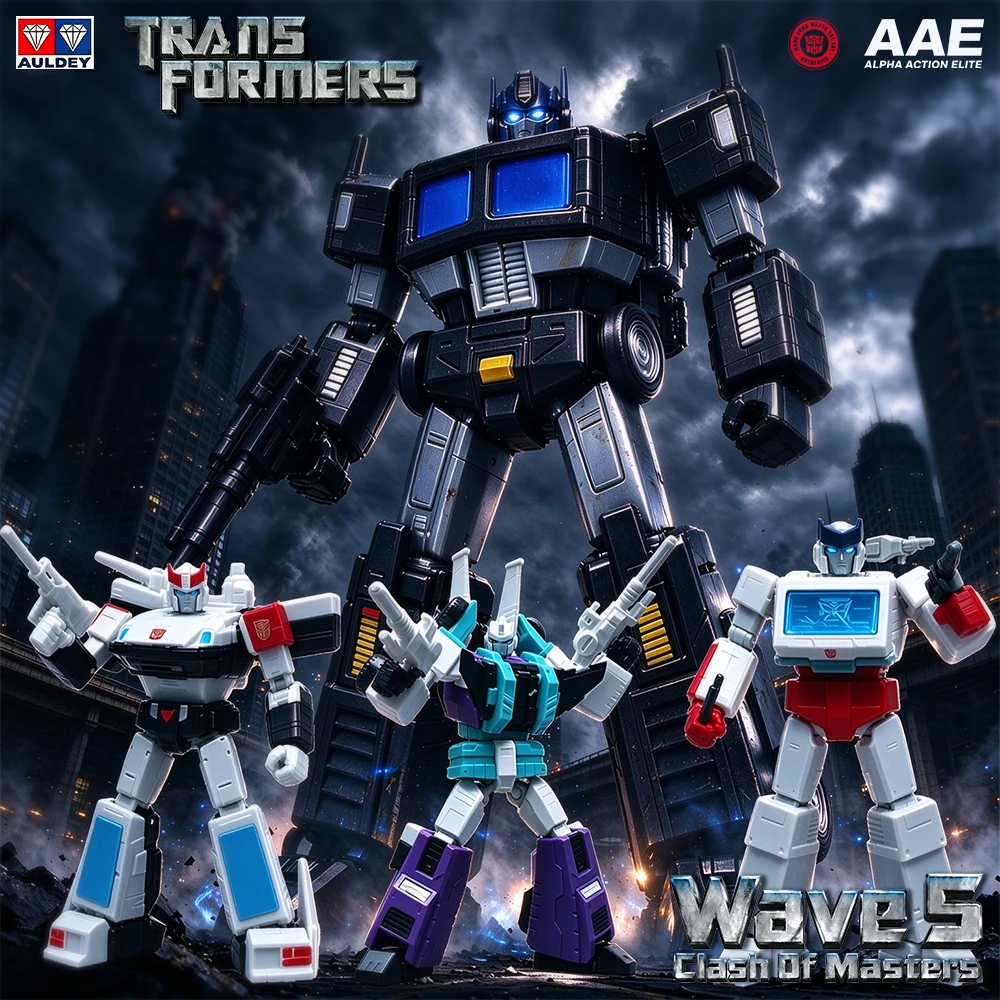 New AULDEY Transformers AAE W5 Fine Painting Action Figure Fully Articulated Robot Chase Optimus Prime Model Blind Box Toy gift
