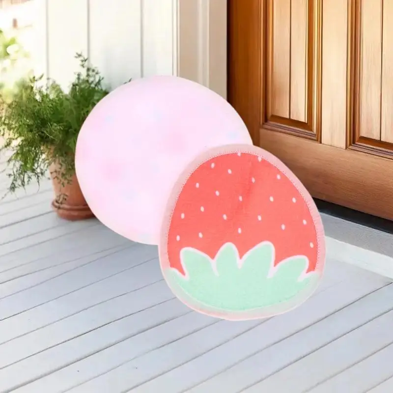 10 個のメイク落としパッド洗える二層イチゴプリントクリーニングコットン再利用可能なフェイシャルメイクアップ除去パッドツール