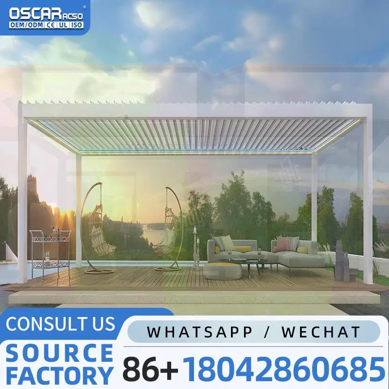 Моторизованный алюминиевый навес с двойным дахом для улицы в Южной Африке 3x4 6x4, автоматическое затенение, простая установка, навес St Моторизованный алюминиевый навес с двойным дахом для улицы в Южной Африке 3x4 6x4, автоматическое затенение, простая установка, навес St